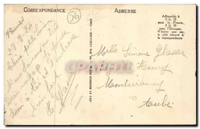 VANNES — Partida de um Barco para o Golfo — I.L. — Verso