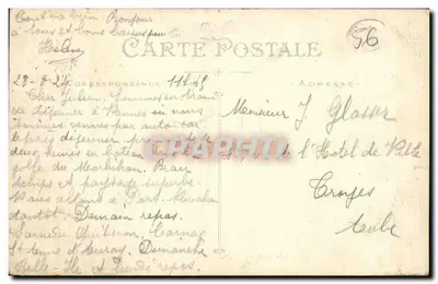 Morbihan — Trajes de Pluvigner, perto de Auray — Artaud e Nozales, Nantes, n°104 — Verso