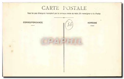 Quiberon — Pêcheur de Bar au Trou du Souffleur — Lemire, wydawca, Lorient — Rewers