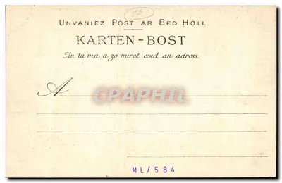 Praia de Morgat — O Desembarque — Coleção Valdani, Quimper, n°309 — Verso