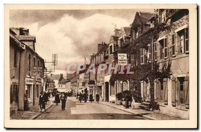 Ländivisiau — rua comercial com hotel do Comércio e bebedores — J. Mornis, editor