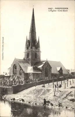 Rosporden — A Igreja — Lado Norte — Coleção Villard, Quimper