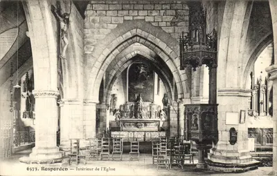 Rosporden — Interior da Igreja — Coleção Vihard, n° 6573