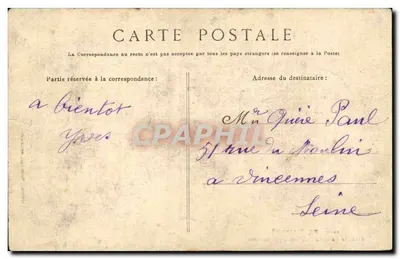 Bilhete postal antigo pont l'abbe Chez le brodeur Achat d'une toilette TOP — Verso