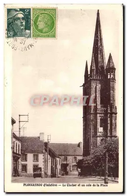 PLOUGASNOU (Finistère) — O Sinuoso e um canto da Praça