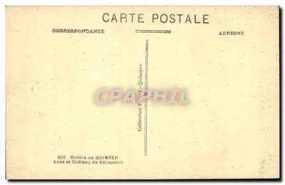 Anse en Kasteel van Kérouslen — Quimper — Collectie Villed - Quimper — Achterkant