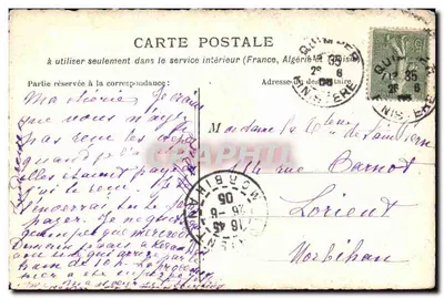 Zamek Bretanii — 2. Lanniron, Rzeka Quimper — Zbiór Villard, Quimper — Rewers