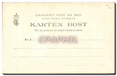 De Bretonse kruistafels — Tronoën, bij Pont-l'Abbé (Finistère) — Cliché van M. Boulaïs, n° 653, Collectie E. Hamonic — Achterkant