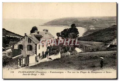 Plougasnou (Finistère) - Fuenteunigou - Vista das praias de Plougasnou e Saint-Jean-du-Doigt