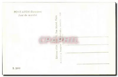 Pont-Aven (Finistère) — Dia de Feira — Edições d'Art, Paris — Verso