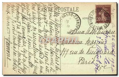 Le Pouldu — Wejście do rzeki, Jaskinia św. Julianna — Wydawca E. Lant i P. Léon, numer seryjny nie widoczny — Rewers