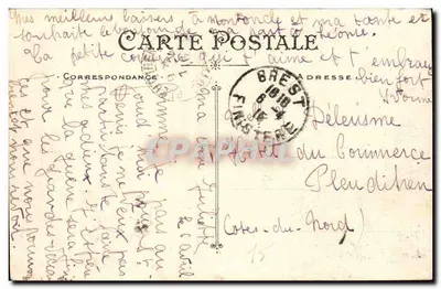 Brest — La gran Grúa y el Puerto de Guerra — Artaud et Nozais, Nantes — Reverso