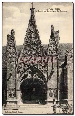 Portal da Igreja de Nossa Senhora de Roscundon — Pont-Croix — Coleção Villard, Quimper