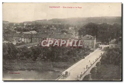 Baccarat - Riva direita e o Ponte — Cliché Antoine