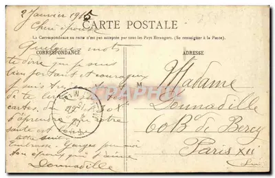 La Meurthe a LANEUVEVILLE — vista del fiume con vacche — Stampatore Unito, Nancy, n°44 — Verso