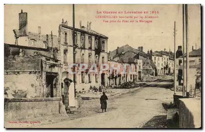 Gerbéviller — Vista tirada do ponte sobre a Mortagne — bombardeado pelos Alemães — 1914