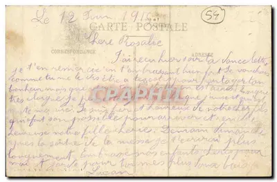 Chanteheux — A curtume após o incêndio — Lunéville-Photo, P.R., 13, Dr de l'Église — Verso