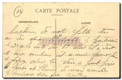 Nomeny - A Gendarmerie — As Cidades Martirizadas — Imprimeries Réunies de Nancy — Verso
