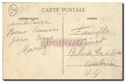 Nancy — Bombardowanie 9-10 września 1914 — Rue Ste-Anne — Dom Kultu Ewangelickiego — Rewers
