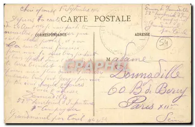 Domgermain — Vista general, tomada desde las Viñas — Envisions de Toul Illustré — Reverso