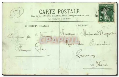 NANCY — O Hémicírculo da Carrière e o Palácio do Governo — Editor: Édouard Co — Verso