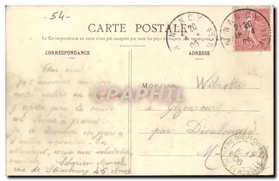 NANCY - Szpital Cywilny — Wydawnictwa Zjednoczone, Nancy, n° 95 — Rewers