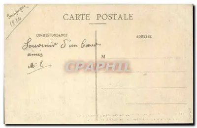 Sainte-Geneviève (M.-et-M.) — Efeitos dos obuses alemães na abóbada, no coro, no piso e nos bancos da nave (6, 7 e 8 Setembro 1914) — Verso