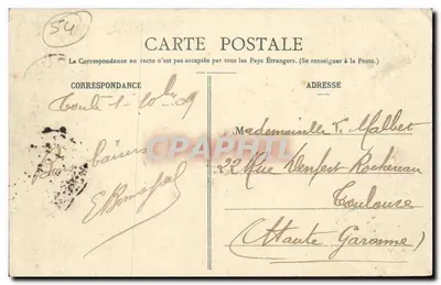 TOUL - Poort van Metz — imp. Lamoutagne — Achterkant