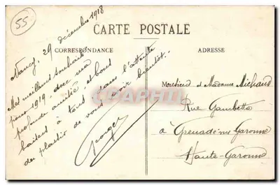 Souvenir de NANCY — Imprimeries Réunies de Nancy, n° 507 — Rewers