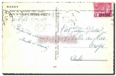 Porte de la Craffe — XVe wiek — Wydawca Estel, nr 609 — Rewers