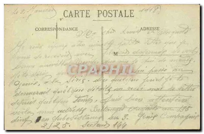 Gerbéviller-la-Martyre — Campo de batalha — Monumento do 36º Colonial — Foto V. R. H. A. 106 — Verso