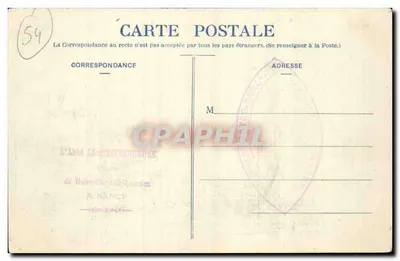 Canteiro de obras da Igreja N.-D.-de-Lourdes em Nancy — 15 de julho de 1909 — editor não identificado — Verso