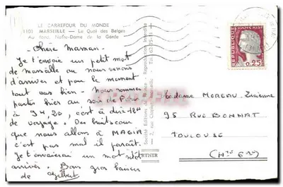 Vista de Marselha — O Quai dos Belges — Sociedade Éditions de France — Verso