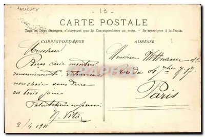 Arredores de Aix-en-Provence — O Pilon do Rei — Coleção Jaoussat — Verso