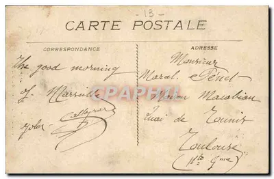 Lambesc — O Campanário — terremoto de 11 de junho de 1909 — editor Choché Baudouin — Verso