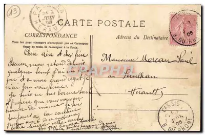 Carpiagne - I Grandi Pini — Lototypia E. Lacour — Marsiglia, n°384 — Verso