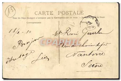 Dintorni di Aix en Provence Cartolina d'epoca Roquefavour La stazione e l'acquedotto (treno) — Verso