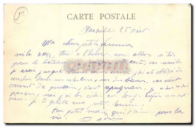 Marseille — Quai des Belges i Canebière — Spółka Morska Mieszana — Rewers