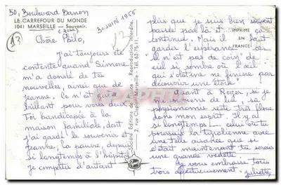 Marselha — vista panorâmica e monumentos — Éditions de France — Verso
