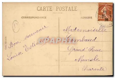 Marselha - O Palácio Longchamp — Bilhete postal antigo n°3, editor — Verso