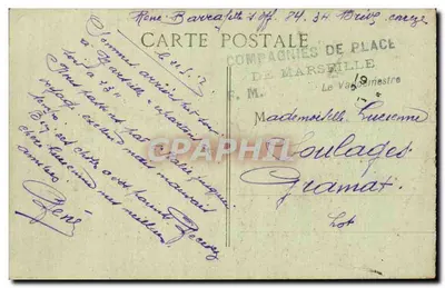 Marselha — Rue de la République — C.M. — Cinématographe de la Santa — Verso