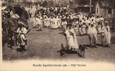 Marseille. Exposition Coloniale 1922. — Défilé Marocain.