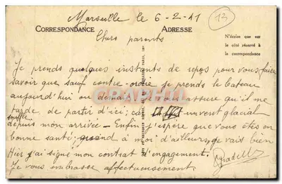 Marseille — La Canebière — LL — Rewers