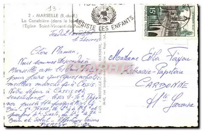 Vue de la rue de la République à Marseille — éditeur Mireille, n°13 — Verso