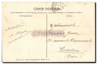 MARSEILLE — Quai de la Fraternité e Vieux Port — M.O. — Verso
