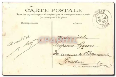 Marselha - Exposição Colonial 1906 - Palácio da Costa Ocidental da África — M. O. édit. — Verso