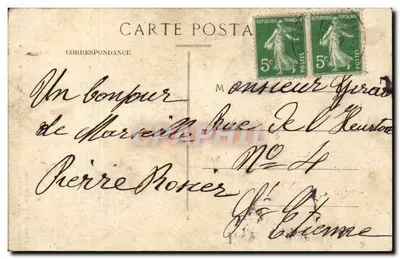 Marseille — Basilique de Notre-Dame de la Garde — Sonderausgabe der Basilika, Nr. XXI — Rückseite