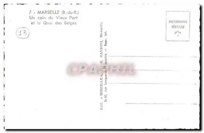 Marseille — Vieux Port et Quai des Belges — Mireille — Rewers
