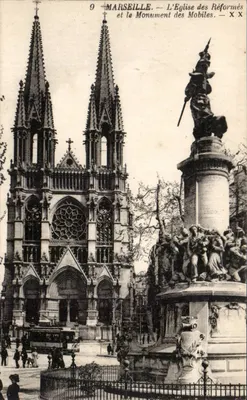 Marseille — A Igreja das Reformadas e o Monumento dos Mobiles — Editor Levy Fils & Cie, Paris