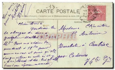 Marseille — Pałac Sądowy — L. P. Marseille — Rewers
